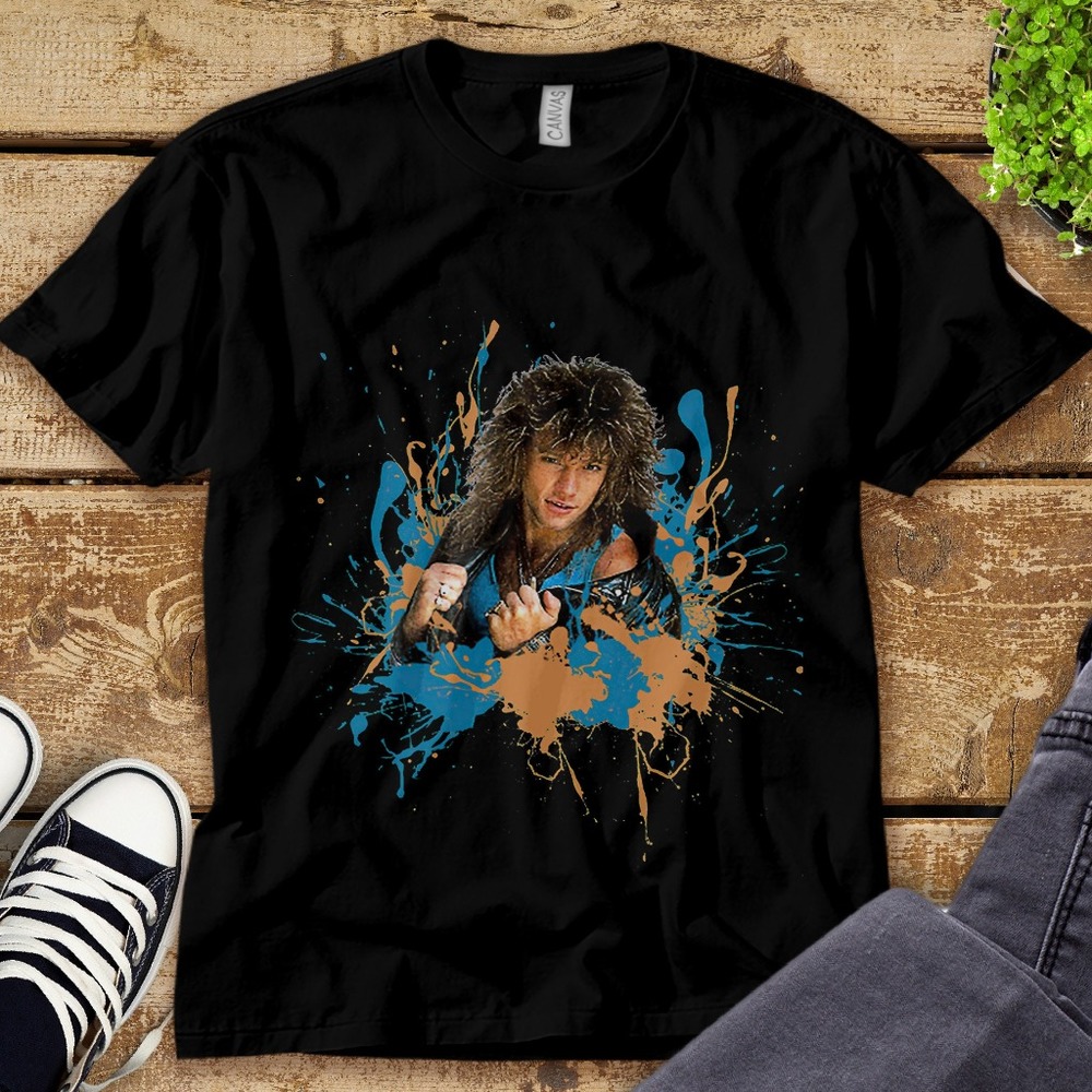 Bon Jovi Portrait Rock Band Bad Medicine Classic Rock Music Unisex Tee Adult